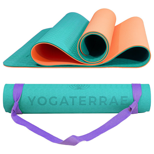 TAPIS DE YOGA STUDIO TURQUOISE CORAIL