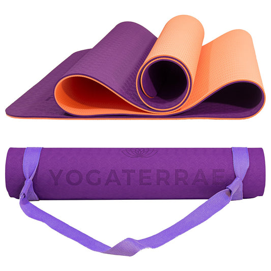 TAPIS DE YOGA STUDIO VIOLET CORAIL