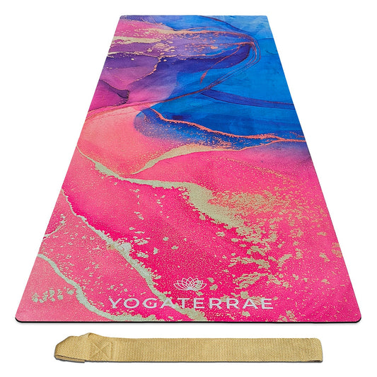 TAPIS DE YOGA SUÉDÉ ET CAOUTCHOUC NATUREL ARAVINDA