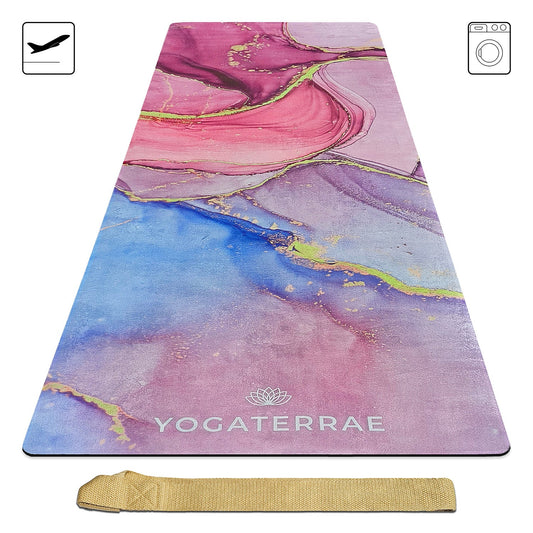 TAPIS DE YOGA SUÉDÉ ET CAOUTCHOUC NATUREL RATNA " VOYAGE "