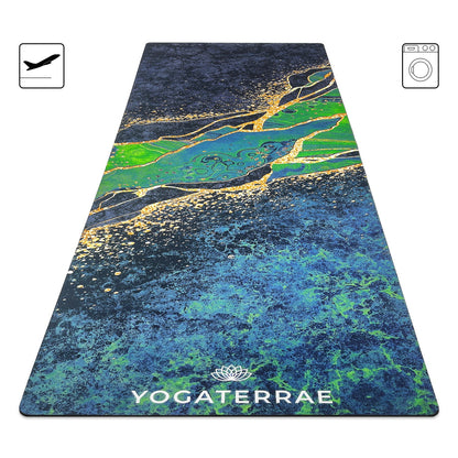 TAPIS DE YOGA SUÉDÉ ET CAOUTCHOUC NATUREL KANANA " VOYAGE "