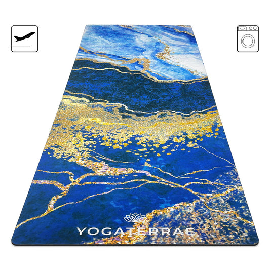 TAPIS DE YOGA SUÉDÉ ET CAOUTCHOUC NATUREL NILA SAMUDRA " VOYAGE "