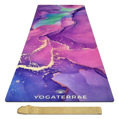 TAPIS DE YOGA SUÉDÉ ET CAOUTCHOUC NATUREL SAMADHI