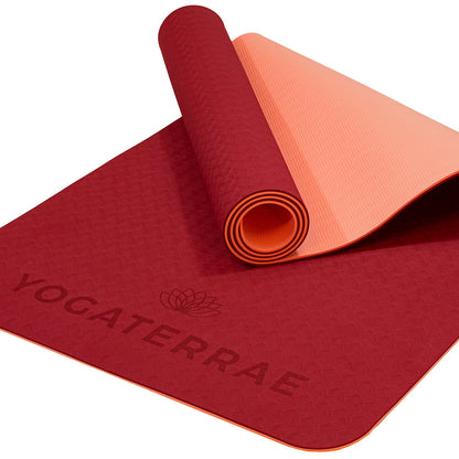 TAPIS DE YOGA STUDIO BORDEAUX CORAIL