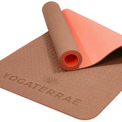 TAPIS DE YOGA STUDIO MARRON CORAIL