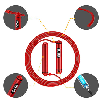 2 CORDES À SAUTER INTELLIGENTES ET CONNECTÉES ROUGES