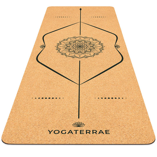 TAPIS DE YOGA MANDALA EN LIÈGE ET CAOUTCHOUC NATURELS